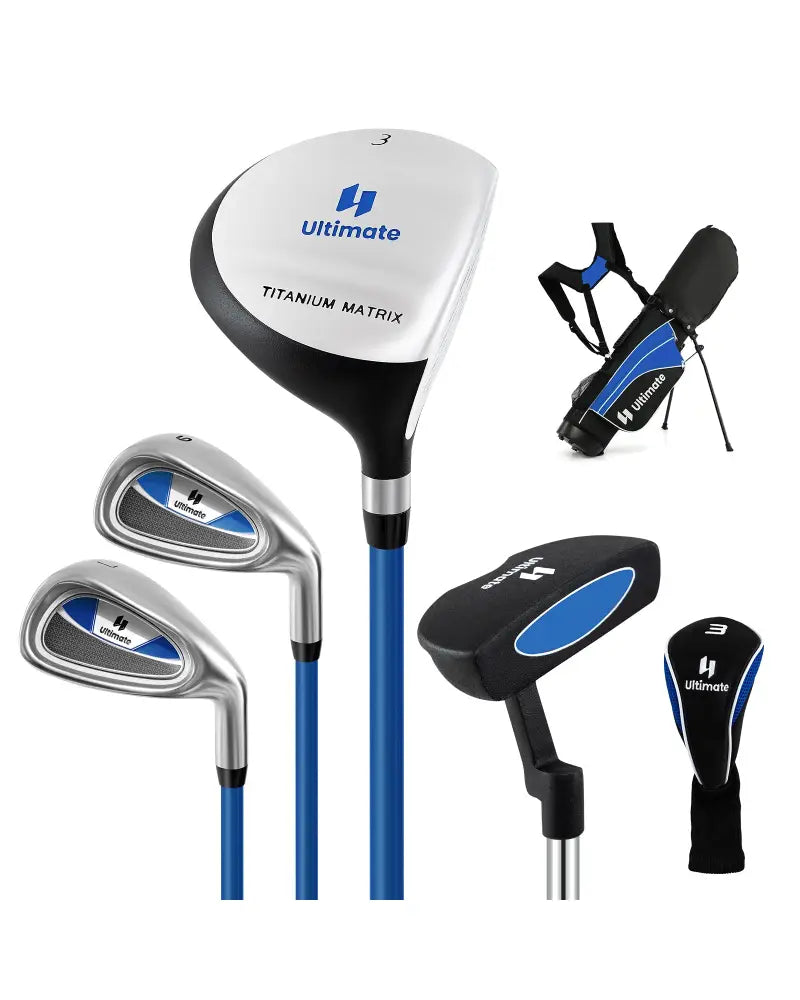 Junior Complete Golf Club Set for Age 8 to 10-Blue - Blue - Golf