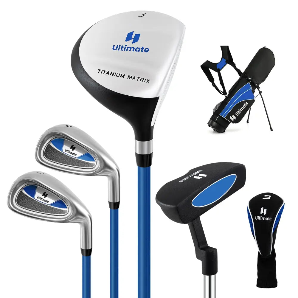 Junior Complete Golf Club Set for Age 8 to 10-Blue - Blue - Golf