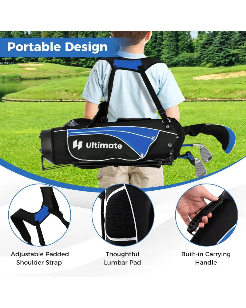 Junior Complete Golf Club Set for Age 8 to 10-Blue - Blue - Golf