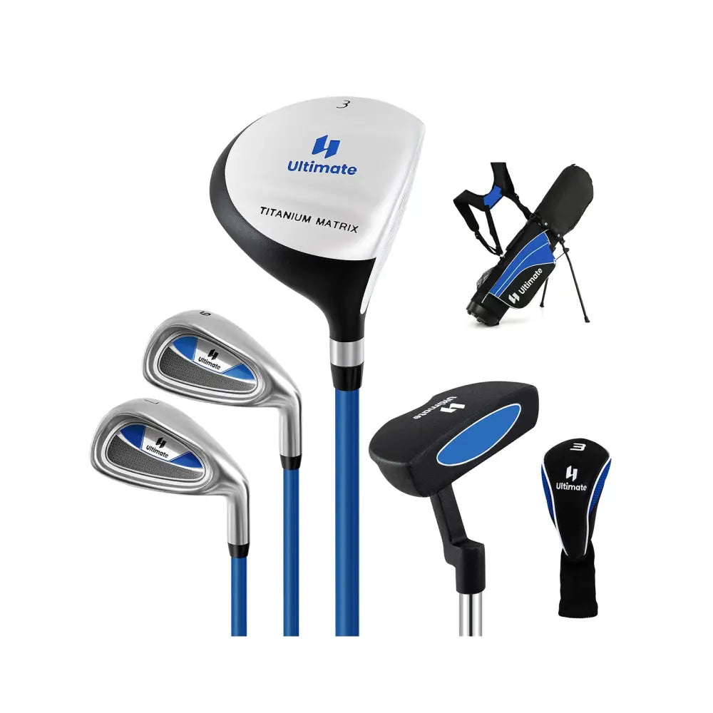 Junior Complete Golf Club Set for Age 8 to 10-Blue - Blue - Golf