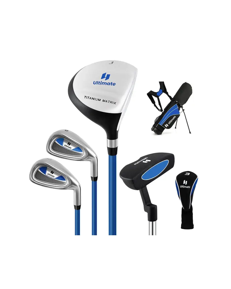 Junior Complete Golf Club Set for Age 8 to 10-Blue - Blue - Golf