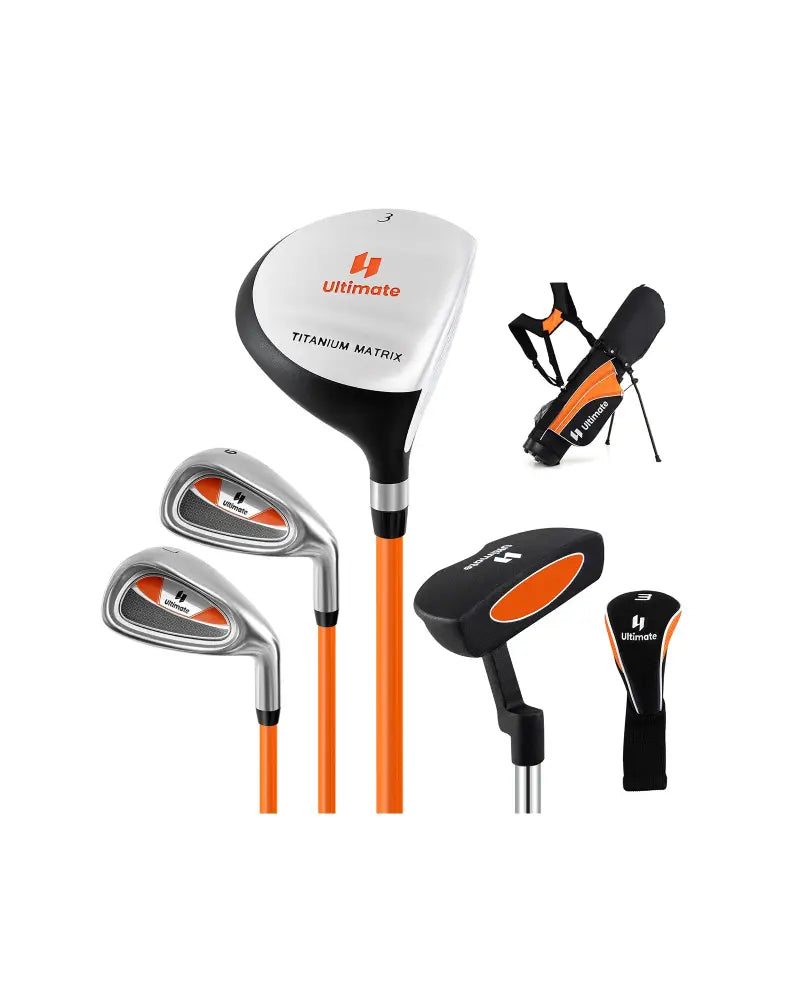 Junior Complete Golf Club Set for Age 8 to 10-Yellow - Yellow - Golf