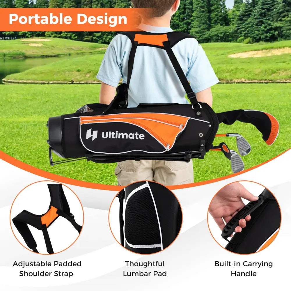 Junior Complete Golf Club Set for Age 8 to 10-Yellow - Yellow - Golf
