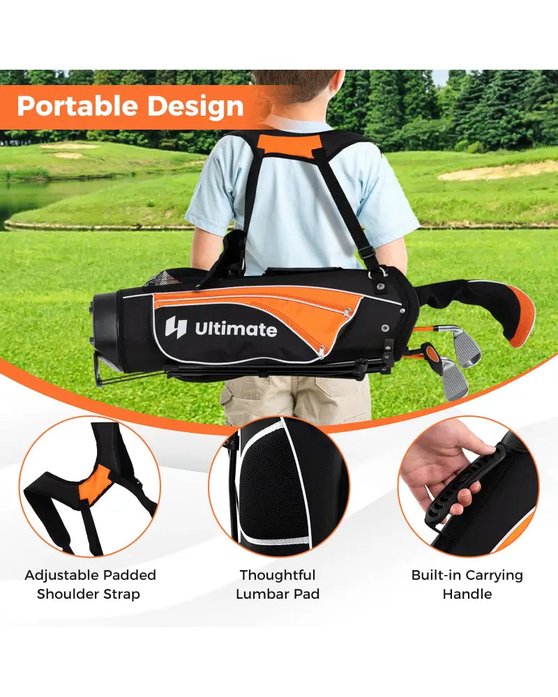Junior Complete Golf Club Set for Age 8 to 10-Yellow - Yellow - Golf
