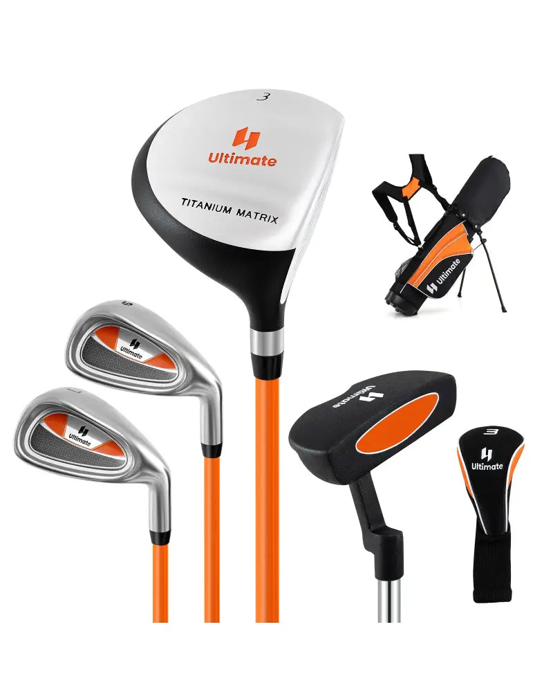 Junior Complete Golf Club Set for Age 8 to 10-Yellow - Yellow - Golf