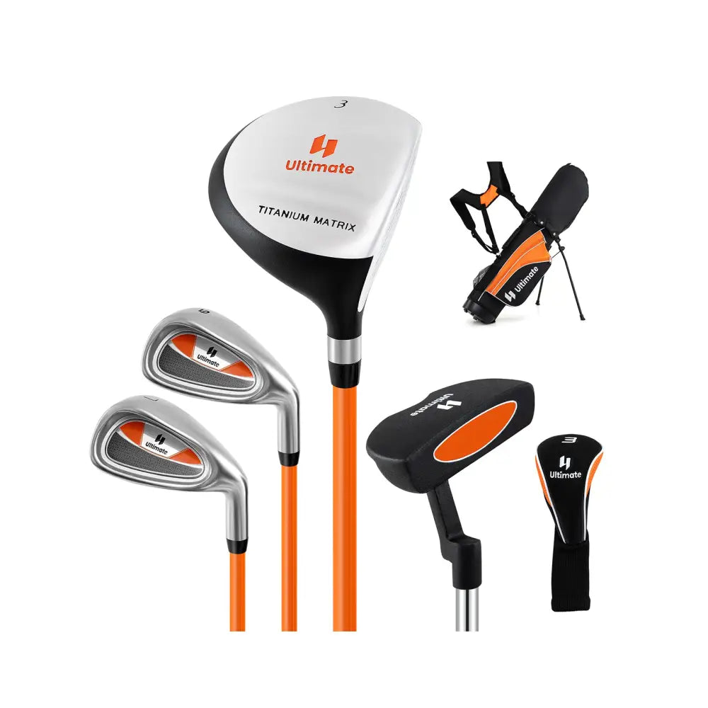 Junior Complete Golf Club Set for Age 8 to 10-Yellow - Yellow - Golf