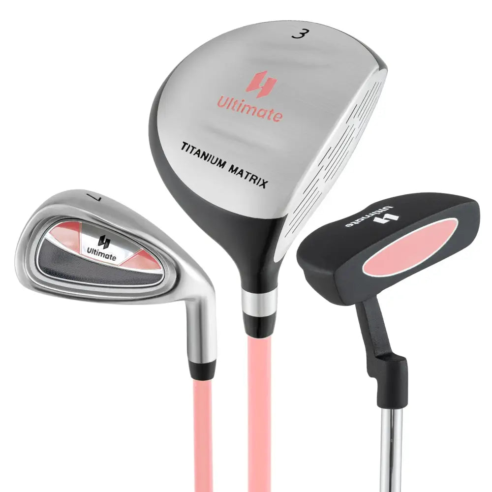 Junior Mallet Putter Individual Gold Club for Kids Ages 11-14-Pink - Pink - Golf