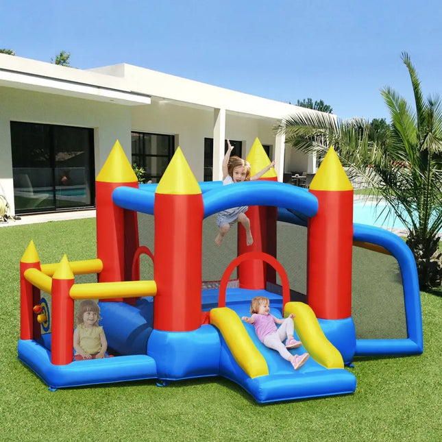 Kid Inflatable Slide Jumping Castle Bounce House with 740w Blower - Bounce House