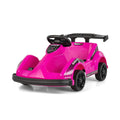Kids 6V Ride On Go Cart with Remote Control and Safety Belt-Pink - Pink - Powered Ride On Toys