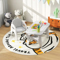 Kids Activity Table and Chair Set with Montessori Toys for Preschool and Kindergarten-Gray - Gray - Kids Table & Chair