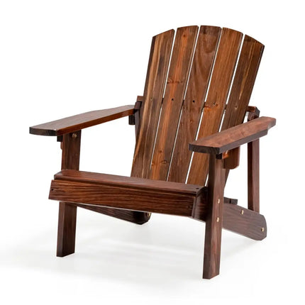 Kid’s Adirondack Chair with High Backrest and Arm Rest-Coffee - Coffee - Adirondack Chairs