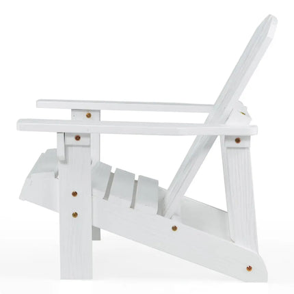 Kid’s Adirondack Chair with High Backrest and Arm Rest-White - White - Adirondack Chairs