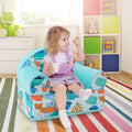 Kids Armchair with Plush Velvet Cover and Soft Sponge Filling-Blue - Blue - Kids Chairs & Seating