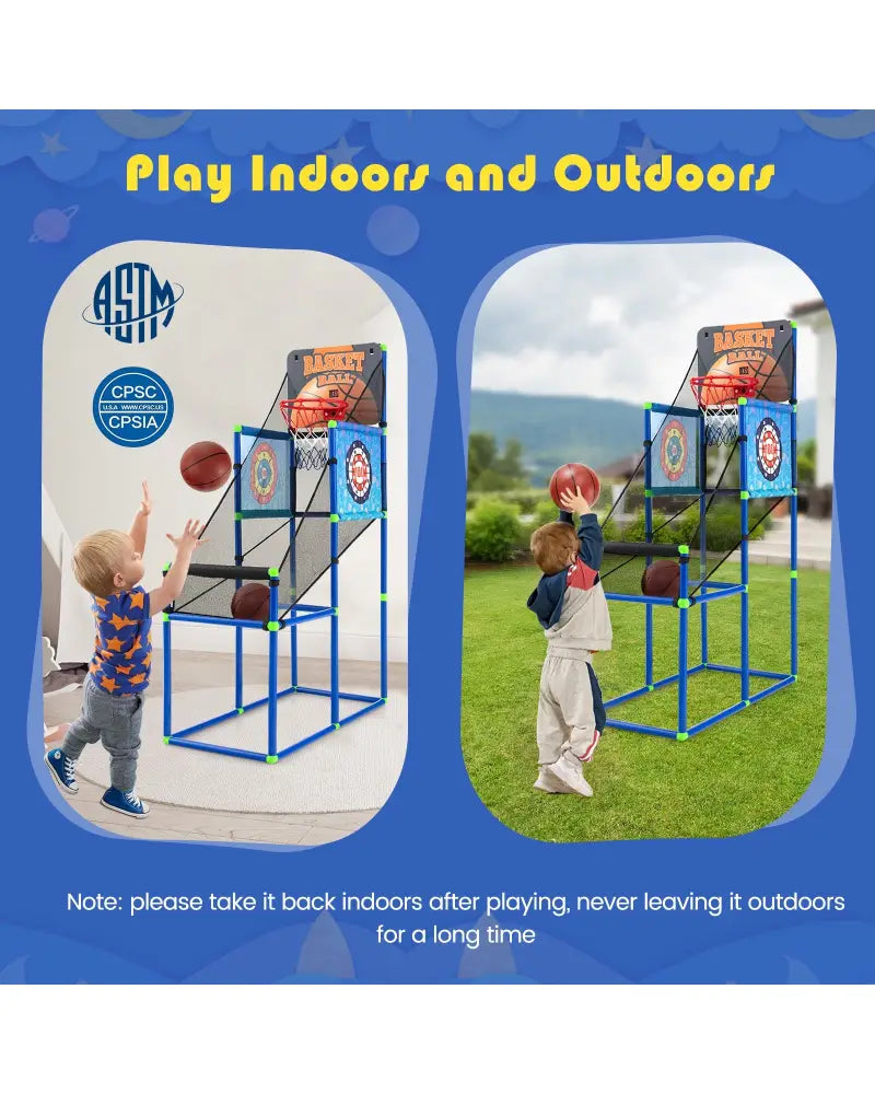 Kids Basketball Arcade Game with Electronic Scoreboard and Sound Effect - Game Room