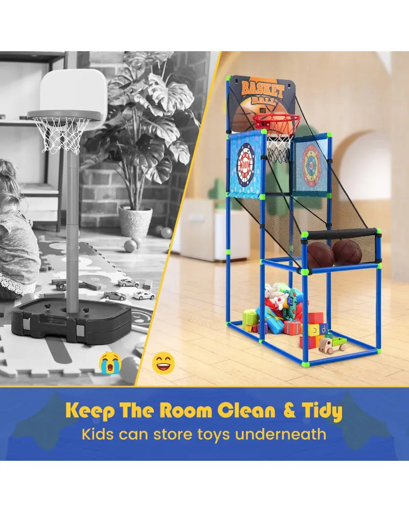 Kids Basketball Arcade Game with Electronic Scoreboard and Sound Effect - Game Room
