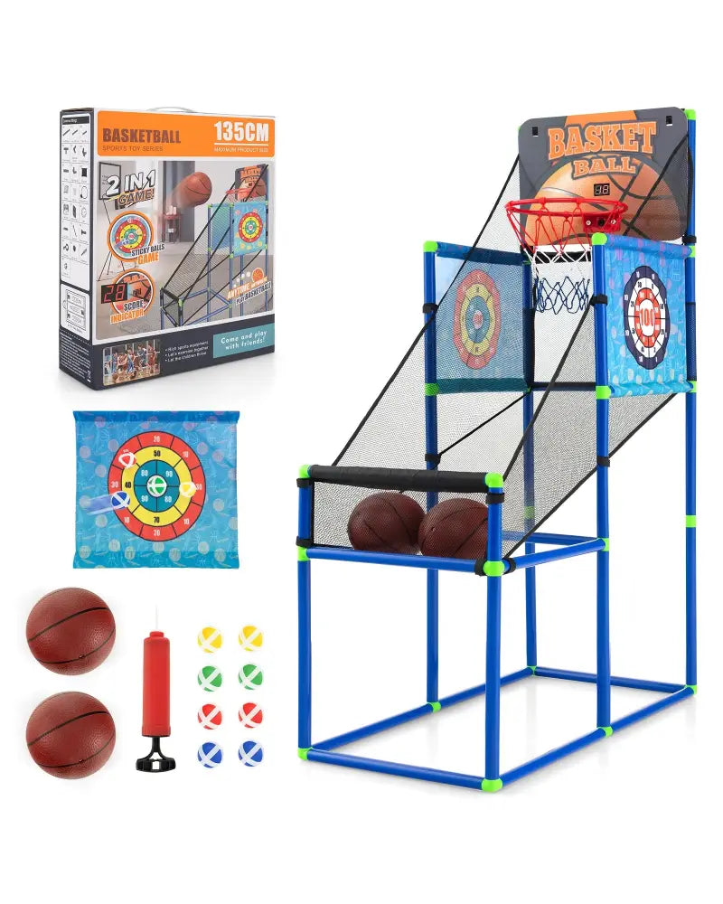Kids Basketball Arcade Game with Electronic Scoreboard and Sound Effect - Game Room