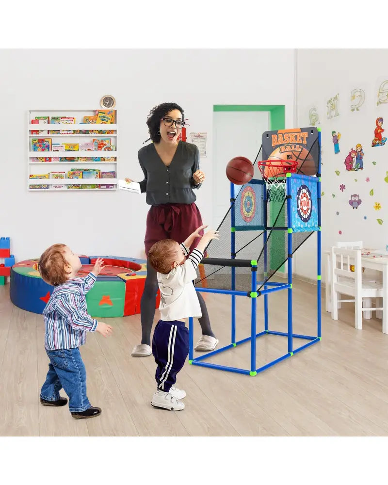 Kids Basketball Arcade Game with Electronic Scoreboard and Sound Effect - Game Room