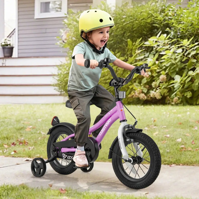 Kids Bike 12 - Inch Children Training Bicycle with 2 Brake for 3 - 4 Years Old - Oasis Home Essentials