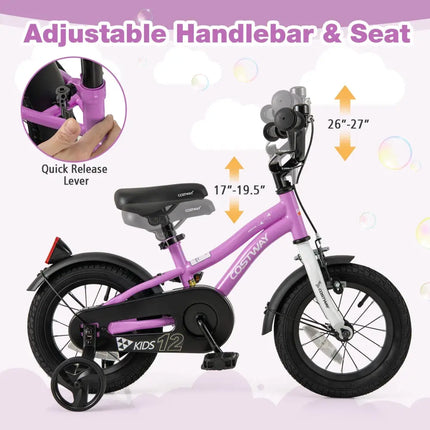 Kids Bike 12 - Inch Children Training Bicycle with 2 Brake for 3 - 4 Years Old - Oasis Home Essentials