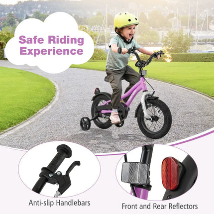 Kids Bike 12 - Inch Children Training Bicycle with 2 Brake for 3 - 4 Years Old - Oasis Home Essentials