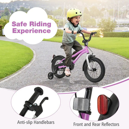 Kids Bike 14 - Inch Children Training Bicycle with 2 Brake for 3 - 5 Years Old - Oasis Home Essentials