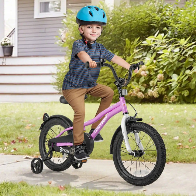 Kids Bike 16 - Inch Children Training Bicycle with 2 Brake for 4 - 7 Years Old - Oasis Home Essentials