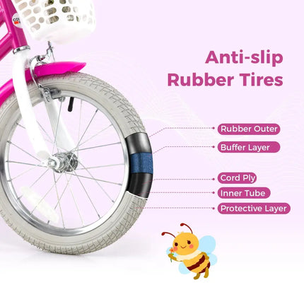 Kids Bike 16 Inch with Training Wheels and 2 Brake System for 4 - 7 Years Old - Oasis Home Essentials