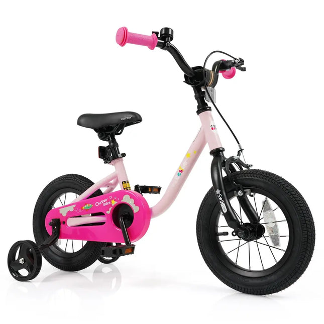 Kids Bike for 3-7 Years Old Boys and Girls 12/14/16-Inch Children Bicycle-Pink 12 Inch - Pink - Kids Bike
