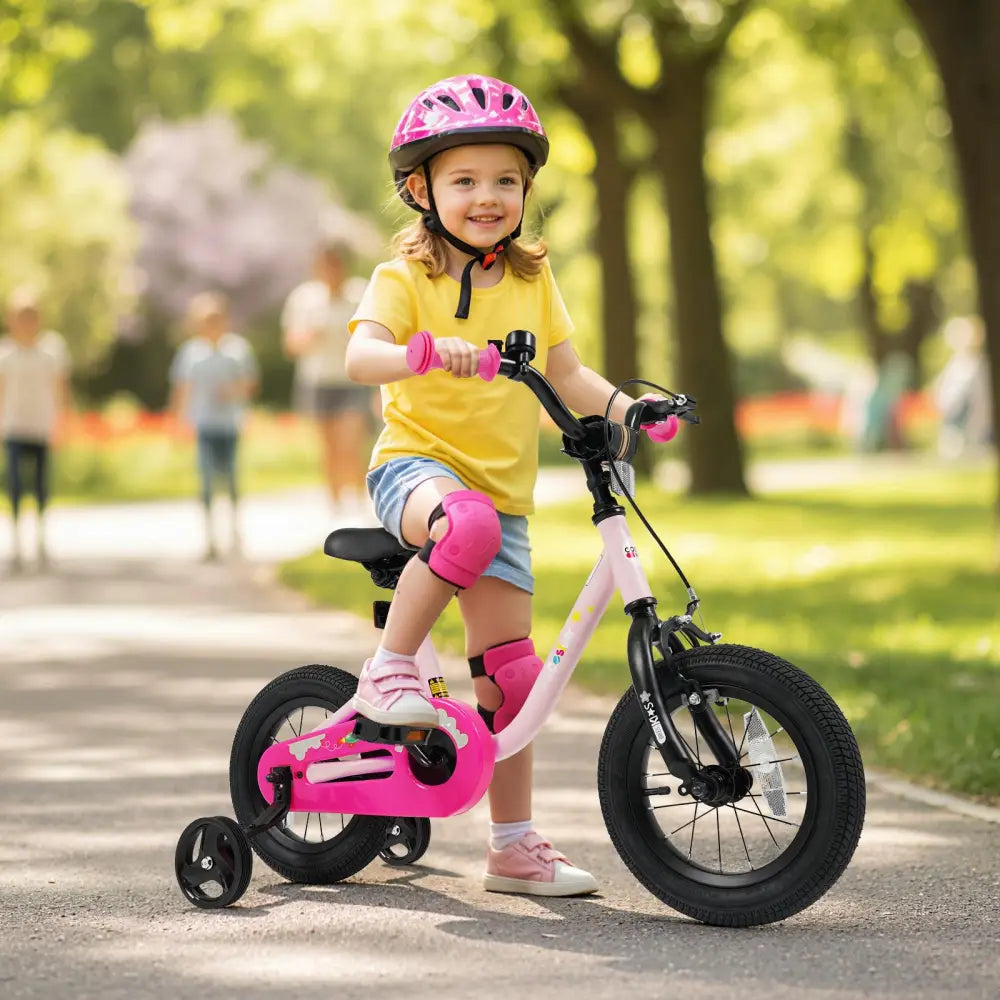Kids Bike for 3-7 Years Old Boys and Girls 12/14/16-Inch Children Bicycle-Pink 12 Inch - Pink - Kids Bike
