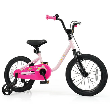 Kids Bike for 3-7 Years Old Boys and Girls 12/14/16-Inch Children Bicycle-Pink 16 Inch - Pink - Kids Bike