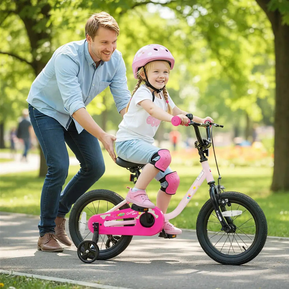 Kids Bike for 3-7 Years Old Boys and Girls 12/14/16-Inch Children Bicycle-Pink 14 Inch - Pink - Kids Bike