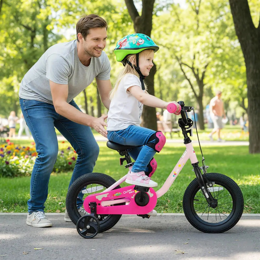 Kids Bike for 3-7 Years Old Boys and Girls 12/14/16-Inch Children Bicycle-Pink 12 Inch - Pink - Kids Bike