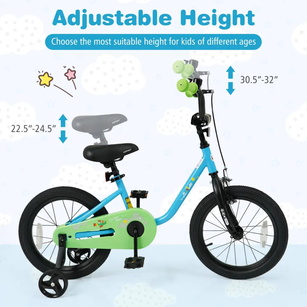 Kids Bike for 3-7 Years Old Boys and Girls 12/14/16-Inch Children Bicycle Blue-16 Inches - Blue - Kids Bike