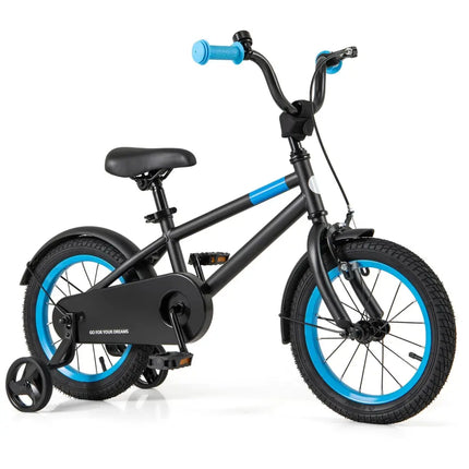 Kids Bike with Adjustable Handlebar and Saddle Black - 14 inches - Oasis Home Essentials