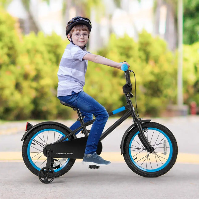 Kids Bike with Adjustable Handlebar and Saddle Black - 16 inches - Oasis Home Essentials