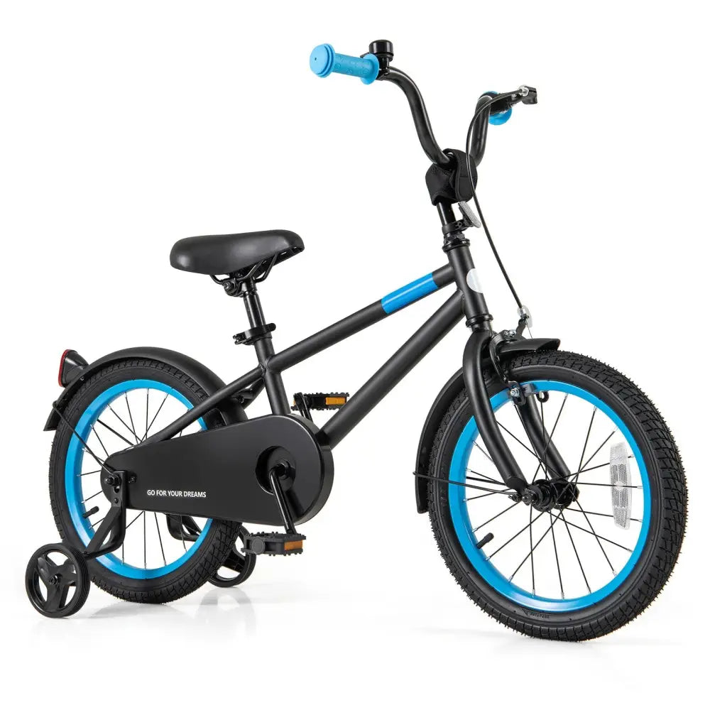 Kids Bike with Adjustable Handlebar and Saddle Black - 16 inches - Oasis Home Essentials