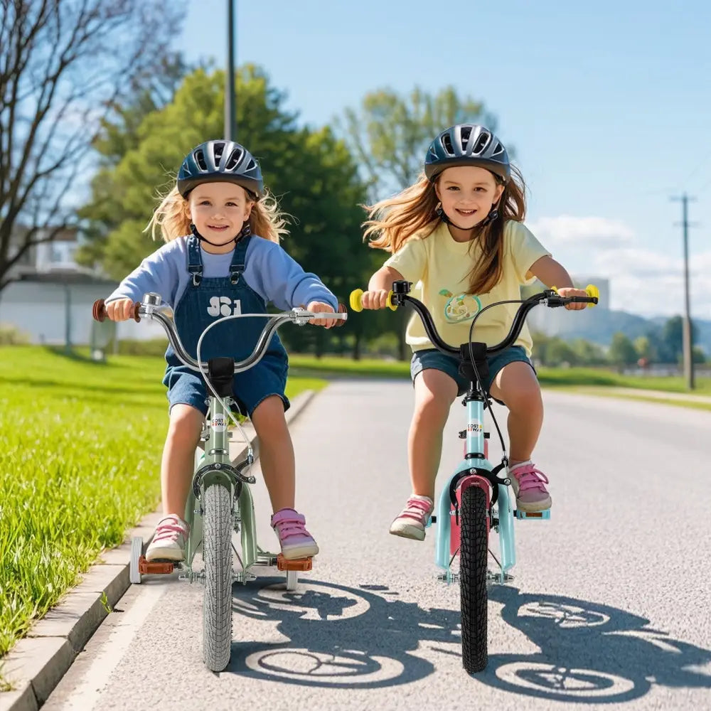 Kids Bike with Adjustable Handlebar and Saddle Blue - 16 inches - Oasis Home Essentials