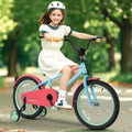 Kids Bike with Adjustable Handlebar and Saddle Blue - 18 inches - Oasis Home Essentials