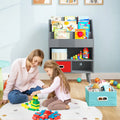 Kids Bookshelf with Open Compartment for Toddlers 3+ Years Old-Gray - Gray - Kids Storage
