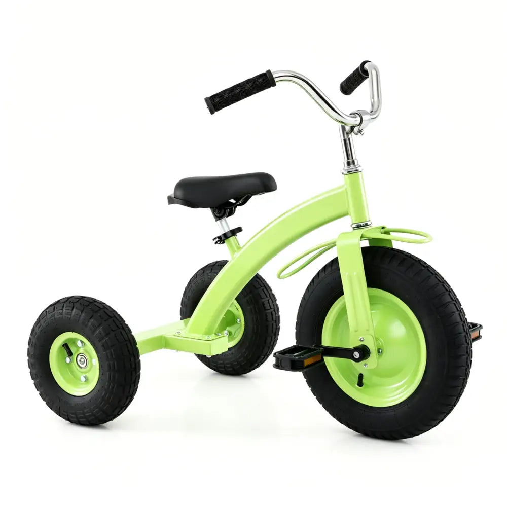 Kids Carbon Steel Bike with 15 Inch Inflatable Rubber Tires-Green - Green - Kids Bike