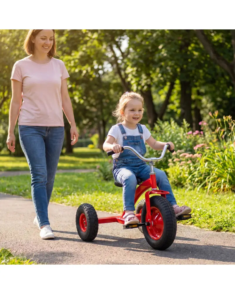 Kids Carbon Steel Bike with 15 Inch Inflatable Rubber Tires-Red - Red - Kids Bike