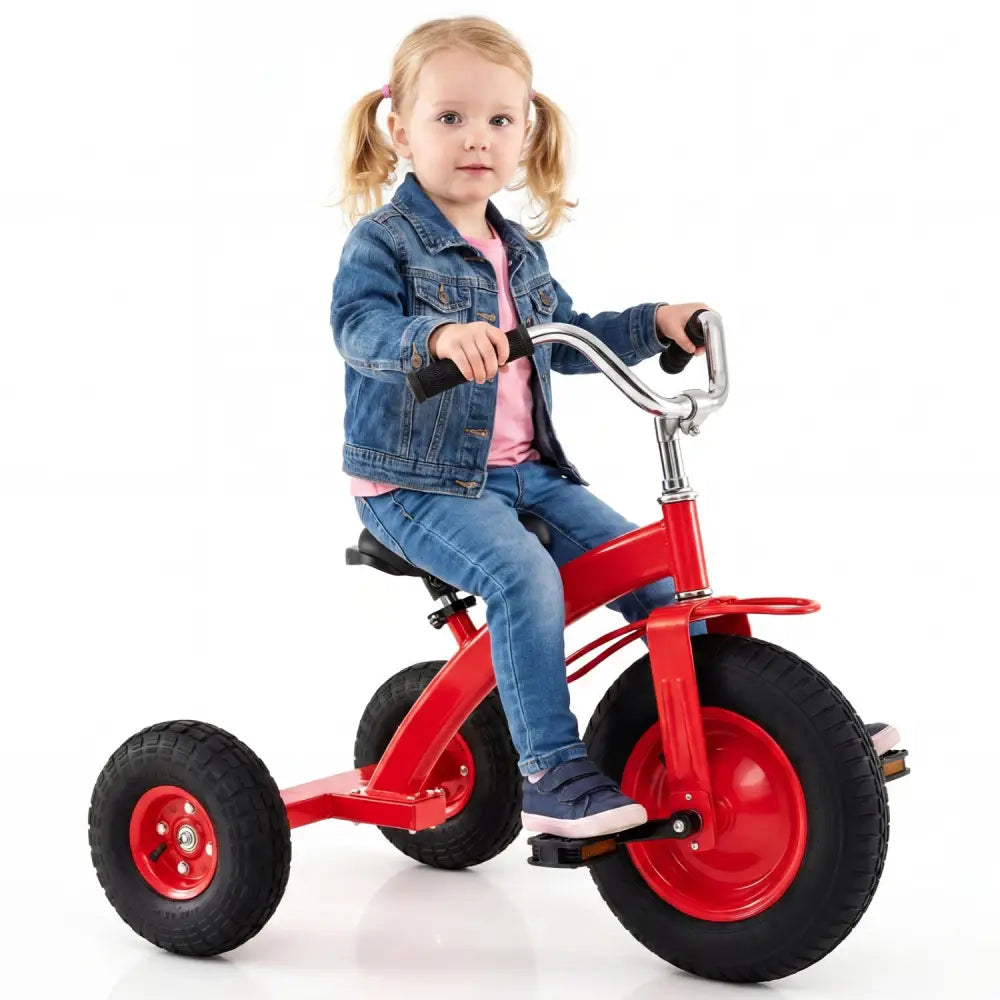 Kids Carbon Steel Bike with 15 Inch Inflatable Rubber Tires-Red - Red - Kids Bike