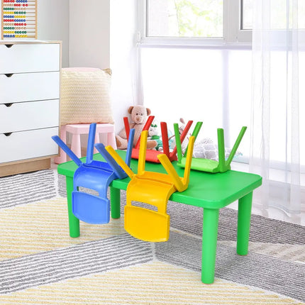 Kids Colorful Plastic Table and 4 Chairs Set - Multicolor - Kids Table & Chair Sets