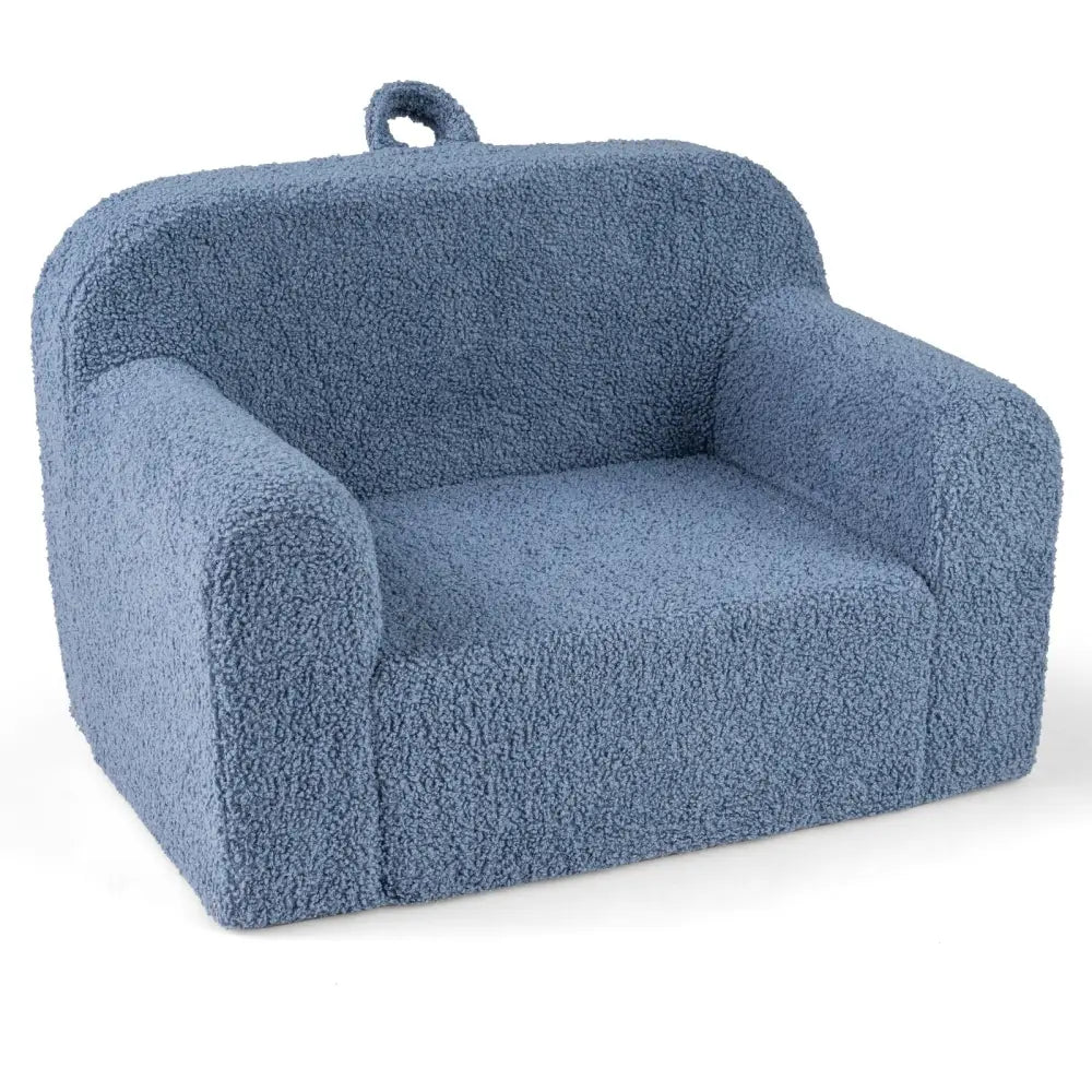 Kids Couch Portable Toddler Sofa with Anti-slip Base-Blue - Blue - Kids Chairs & Seating