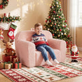 Kids Couch Portable Toddler Sofa with Anti-slip Base-Pink - Pink - Kids Chairs & Seating