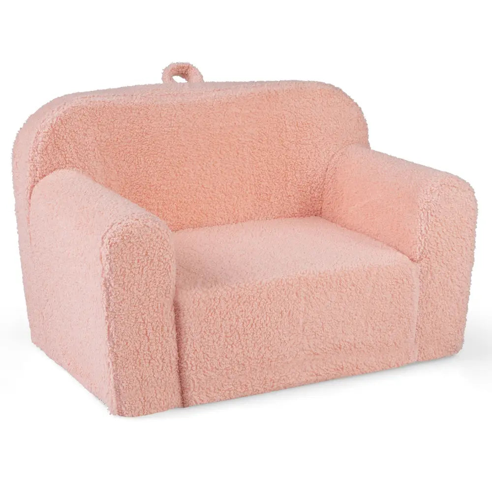 Kids Couch Portable Toddler Sofa with Anti-slip Base-Pink - Pink - Kids Chairs & Seating
