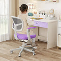 Kids Desk Chair Children Study Chair with Adjustable Height Armrest and Footrest-Purple - Purple - Kids Chairs & Seating