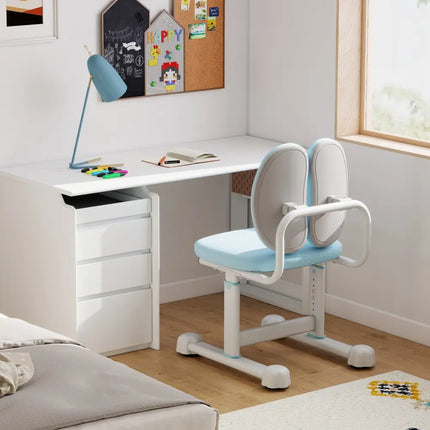 Kids Desk Chair Children Study Chair with Double Back Support and Adjustable Height-Blue - Blue - Kids Chairs & Seating
