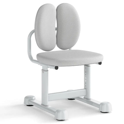 Kids Desk Chair Children Study Chair with Double Back Support and Adjustable Height-Gray - Gray - Kids Chairs & Seating