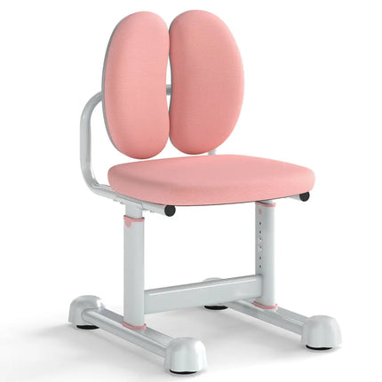 Kids Desk Chair Children Study Chair with Double Back Support and Adjustable Height-Pink - Pink - Kids Chairs & Seating